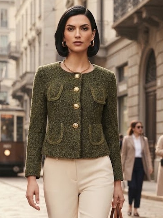 LOFT Jackets & Blazers - NWOT Ann Taylor Loft green tweed woven blazer